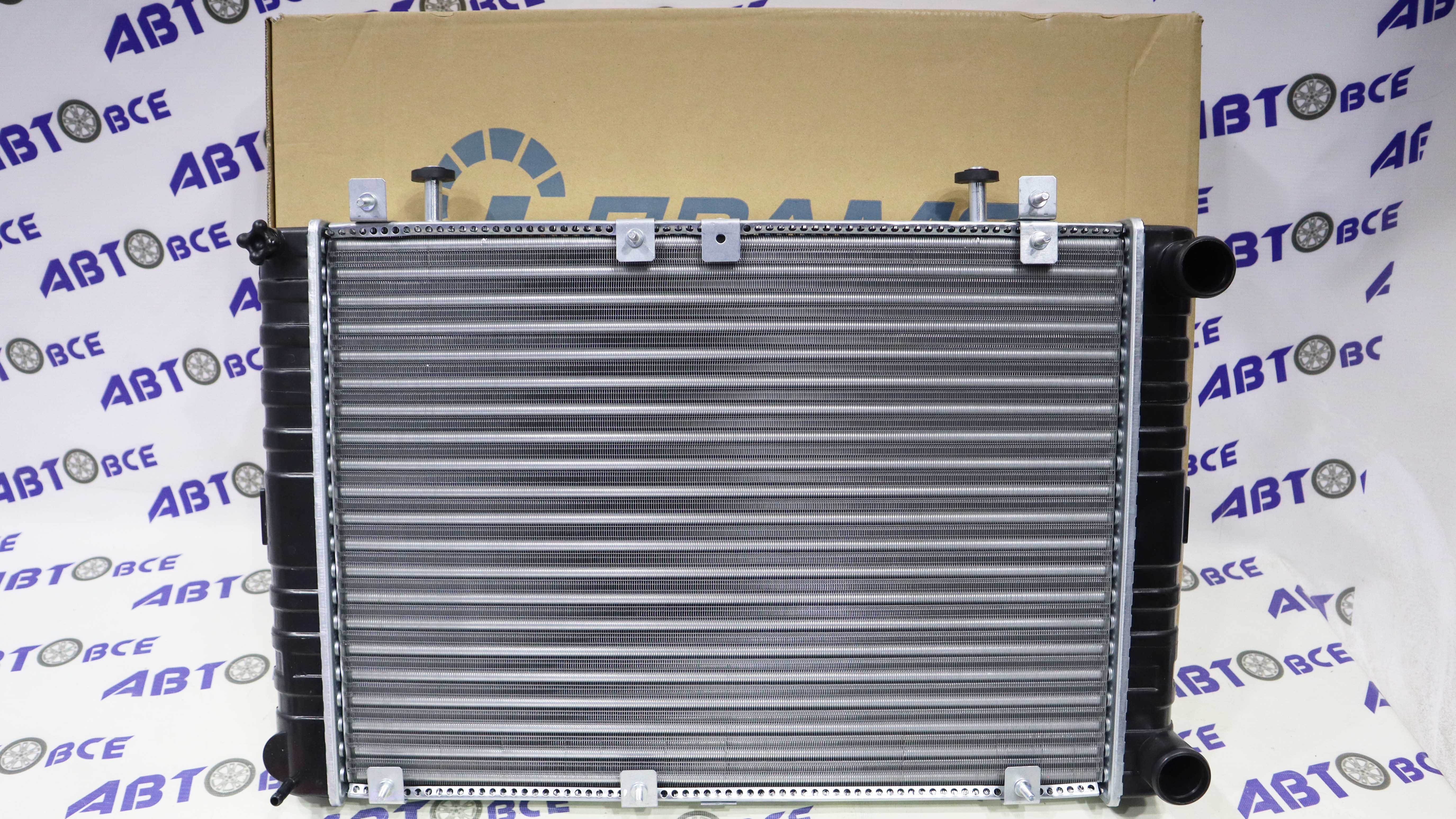 Радиатор основной (охлаждение) ГАЗ-33027 (Газель бизнес) (умз-4216) сборный, двухрядный ПРАМО